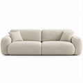 Gerades 3-Sitzer-Sofa aus Bouclé-Polyester in Creme, 230 x 105 x 75 cm