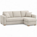 Beiges Ecksofa mit Recamiere rechts, 240 x 160 x 85 cm, 3-Sitzer