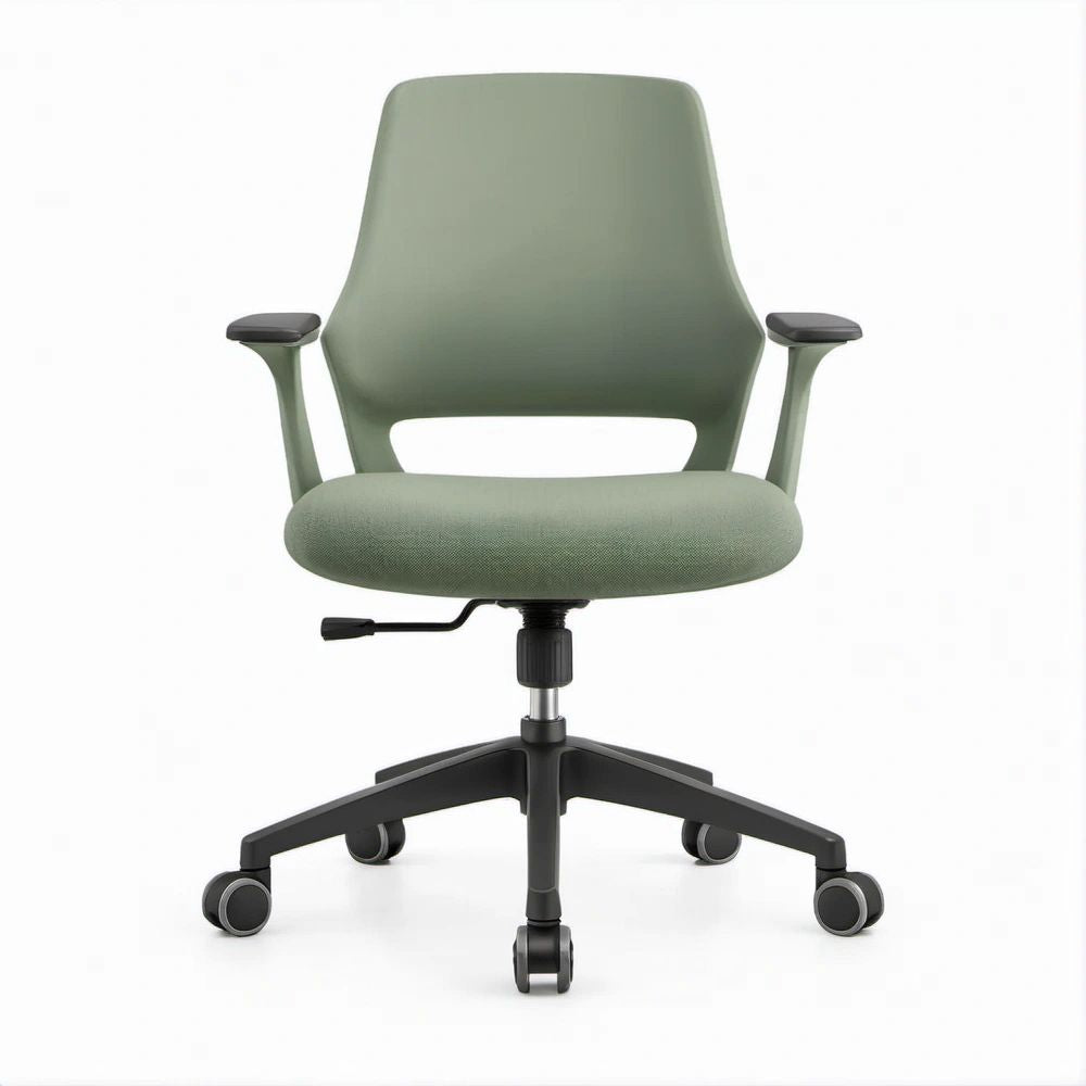 Grüner Bürostuhl mit Armlehnen, 62 x 62 x 95–105 cm