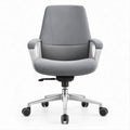 Ergonomischer Bürostuhl mit Armlehnen, Grau/Weiß/Silber/Schwarz, 66 x 66 x 112–122 cm